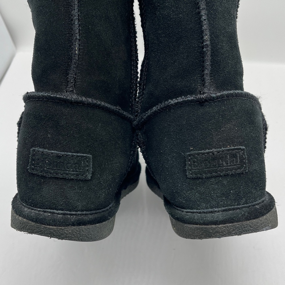 Bjorndal‎ Suede Fur Lined Boots High Womens 7 Black Cabin Cottage Boho - Picture 10 of 17